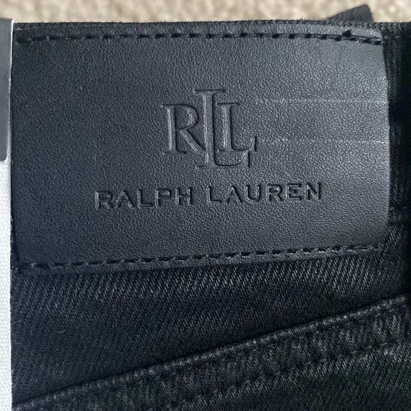 NWT Ralph Lauren high rise boot leg comfort stretch black coated jeans - Picture 15 of 16